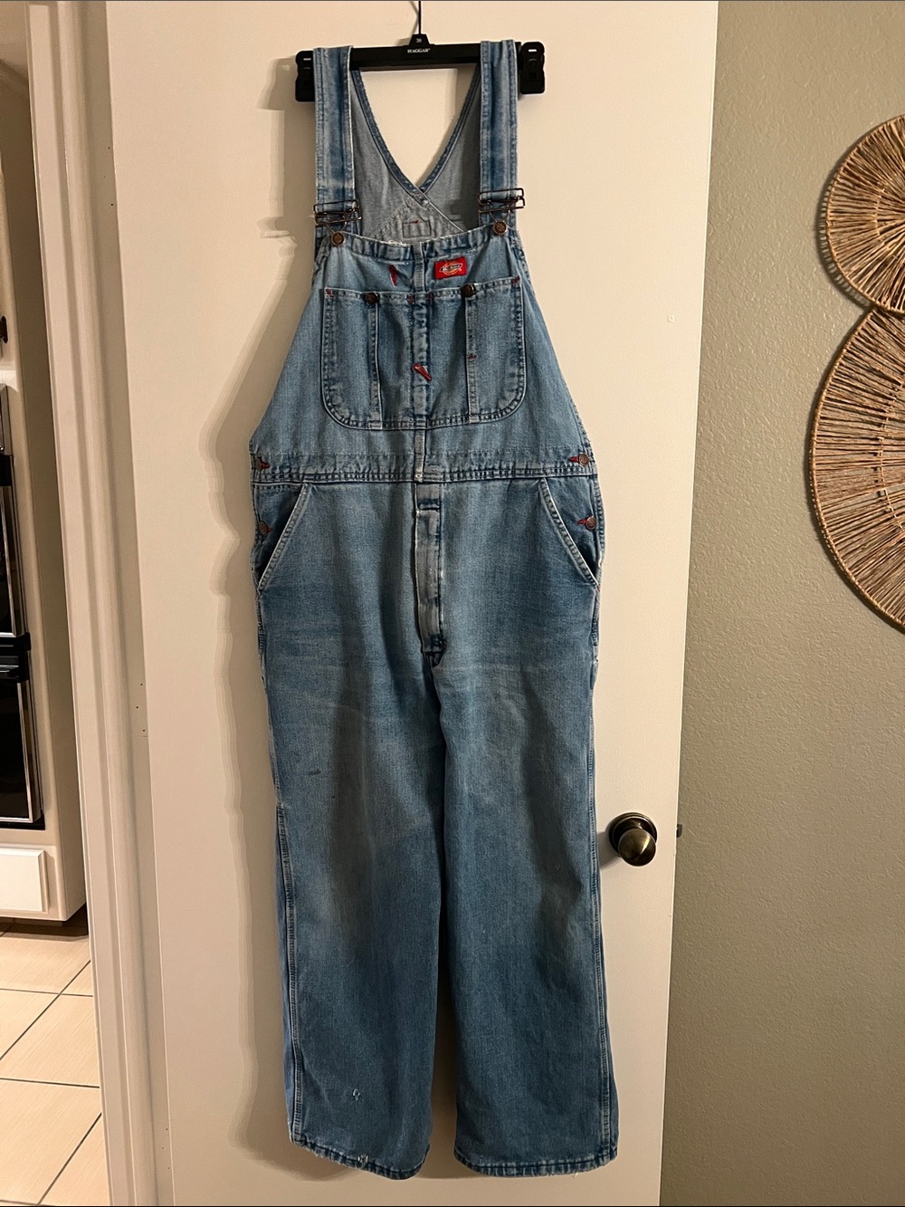 Dickies Denim Overalls 34x30 distressed Y2K